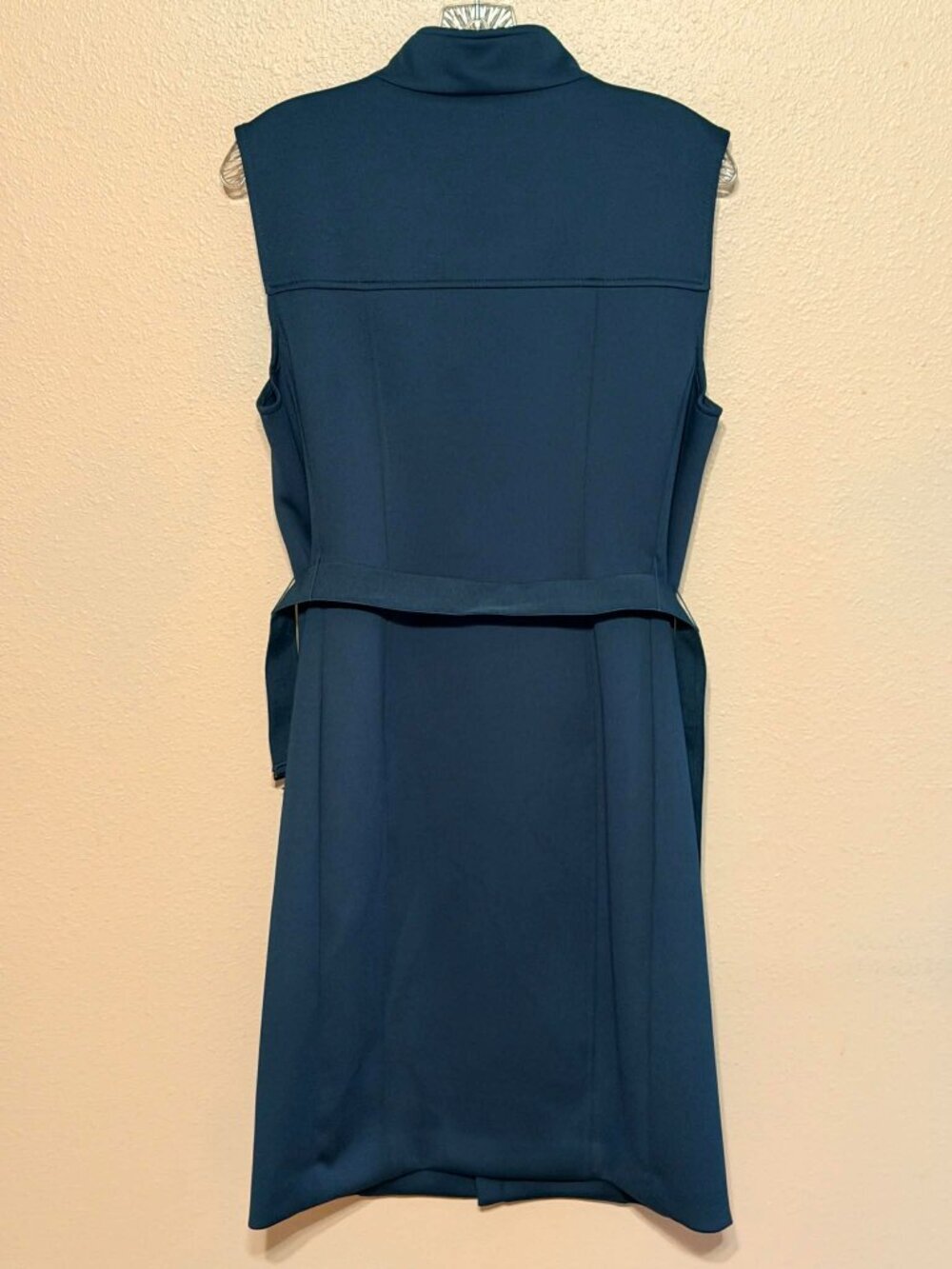 TOMMY HILFIGER Forest Green Dress Full Zipped Front Stretch Women's Size 14 - Picture 2 of 8